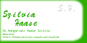szilvia haase business card